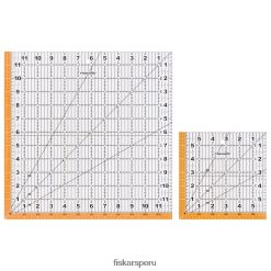juego de reglas para acolchar cuadradas (12,5" x 12,5" y 6,6" x 6,6") 62R48J498 Fiskars herramienta