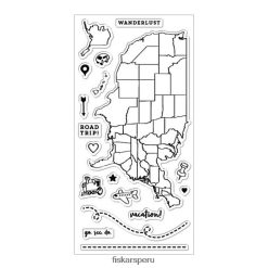 Sellos transparentes de pasión por los viajes (4" x 8") 62R48J627 Fiskars herramienta